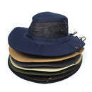 Patchwork Mesh Bucket Hat Sun Protection Foldable