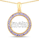 0.64 Carat Genuine Tanzanite .925 Sterling Silver Pendant