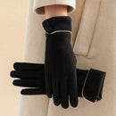 Women's Fleece-lined Warm Graceful Bow Gloves