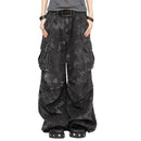 Camouflage Snake-Print Workwear Jeans For Women