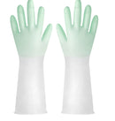 Dishwashing Gloves In Translucent White Made From Cleaning-grade Rubber With A Non-slip Design
