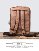 Men's Large Capacity Leather Travel Backpack