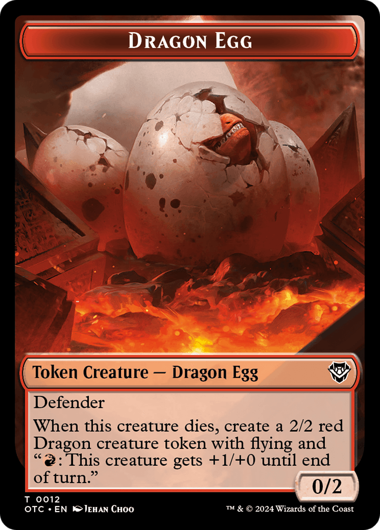 Dragon Egg // Dragon Double-Sided Token [Outlaws of Thunder Junction Commander Tokens]