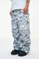 Camouflage Loose Wide Leg Paratrooper Pants Men