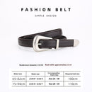 Womens Retro Unisex Fashion Versatile Square-buckle Leather Belt