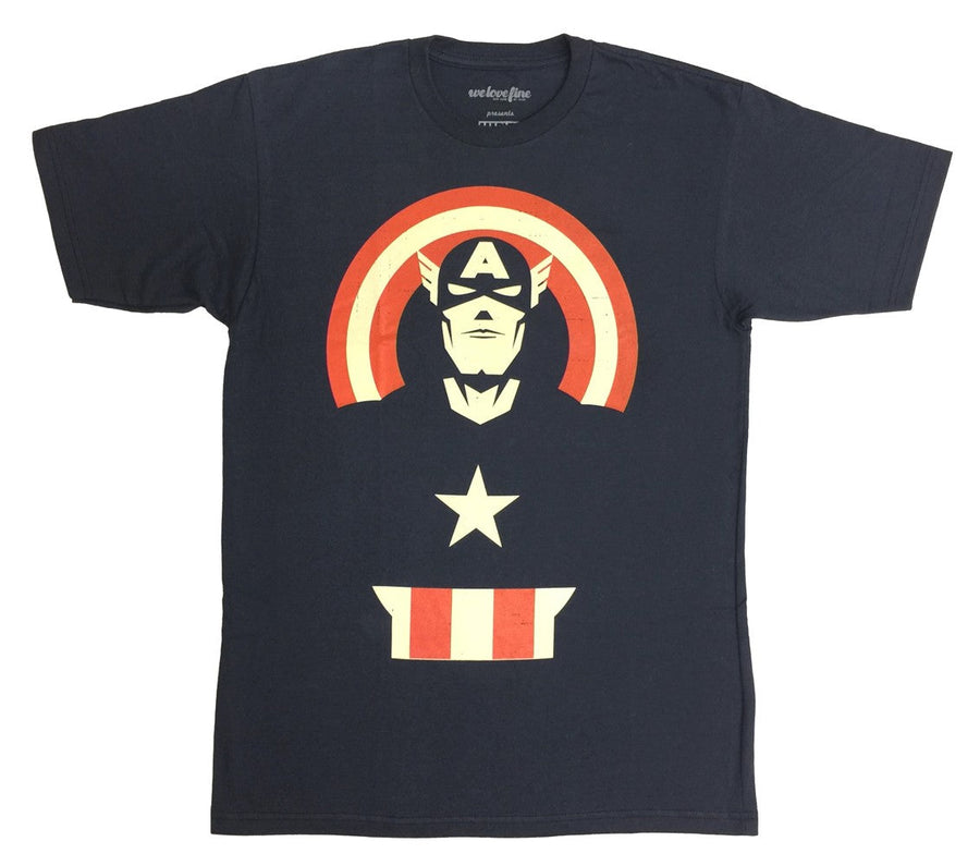 Captain America Minimal Marvel Comics Adult T-Shirt