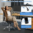 High Back Ribbed Office Chair with Armrests