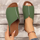Plus Size Platform Wedge Slippers
