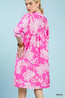 Umgee Floral Babydoll Dress with Pockets