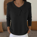 Women's Autumn  Winter New Arrival  Chic Oversized Sweater, Korean Retro Collared Knit Top, Slimming & Versatile