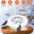 70W Outdoor Bird Bath Heater Winter Deicer with Thermostat, Auto Shutoff & Waterproof Design
