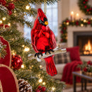 Red Cardinal Blown Glass Christmas Ornament