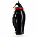 Penguin with Scarf Glass Christmas Ornament