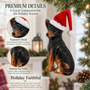 German Shepherd Puppy Glass Christmas Ornament