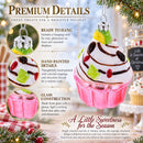 Cupcake/Muffin Glass Christmas Ornament