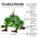 Green Frog Glass Christmas Ornament