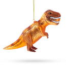 T-Rex Dinosaur Blown Glass Christmas Ornament