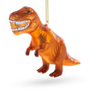 T-Rex Dinosaur Blown Glass Christmas Ornament