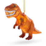 T-Rex Dinosaur Blown Glass Christmas Ornament