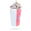 Popcorn Bucket for Movie Enthusiast Glass Christmas Ornament