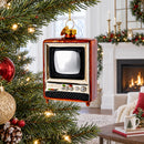 Nostalgic Retro Classic TV Glass Christmas Ornament