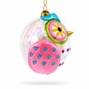 Sage Wise Owl Glass Christmas Ornament