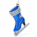 Figure Ice Skating Glass Christmas Ornament