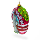 New York City Apple Symbol Blown Glass Christmas Ornament