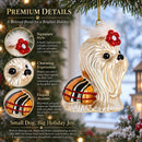 Shih Tzu Glass Christmas Ornament