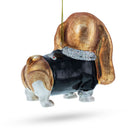 Lovable Spaniel Dog Blown Glass Christmas Ornament