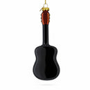 Rocking' Glittered Guitar Glass Christmas Ornament