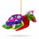 Mrs. Sea Turtle Glass Christmas Ornament