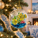 Coral Fishes Tank Glass Christmas Ornament