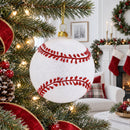 Home-Run Baseball Glass Christmas Ornament