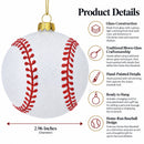 Home-Run Baseball Glass Christmas Ornament