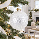 Textured Golf Ball Glass Christmas Ornament