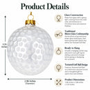 Textured Golf Ball Glass Christmas Ornament