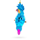 Parrot with Colorful Beads Blown Glass Christmas Ornament