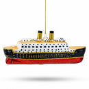 Titanic Ship Glass Christmas Ornament