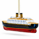 Titanic Ship Glass Christmas Ornament