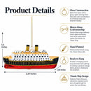 Titanic Ship Glass Christmas Ornament