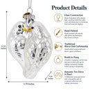 Romantic Two Doves in Heart Glass Christmas Ornament