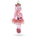 Graceful Pig Dancing Ballet Blown Glass Christmas Ornament