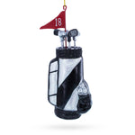 Golf Bag with Clubs Blown Glass Christmas Ornament