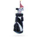 Golf Bag with Clubs Blown Glass Christmas Ornament