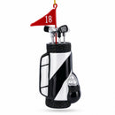 Golf Bag with Clubs Glass Christmas Ornament
