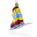 Ski Boot Blown Glass Christmas Ornament