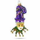 Mardi Gras Mask Glass Christmas Ornament
