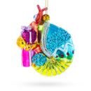 Cheerful Shrimp with Gifts Blown Glass Christmas Ornament