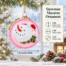 Macarons Mini Glass Christmas Ornament